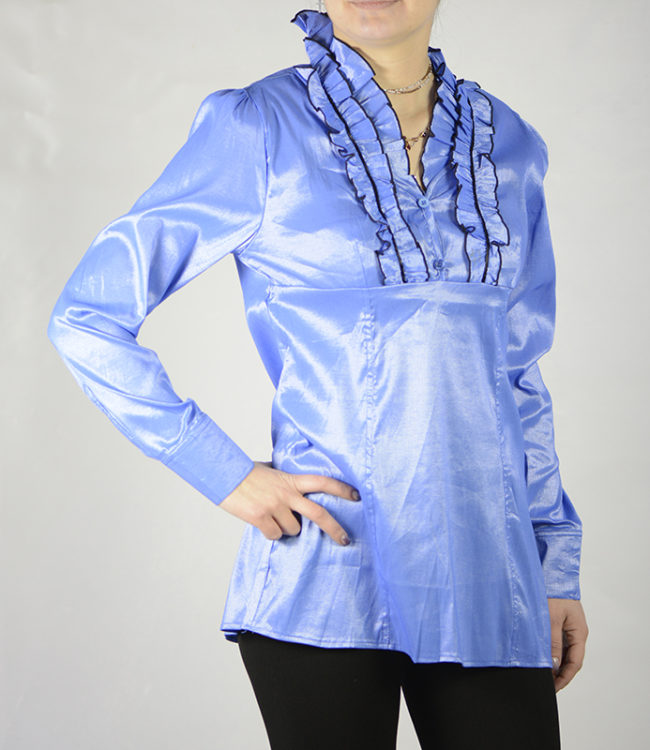 camicia blue chiaro donna a tunica 4